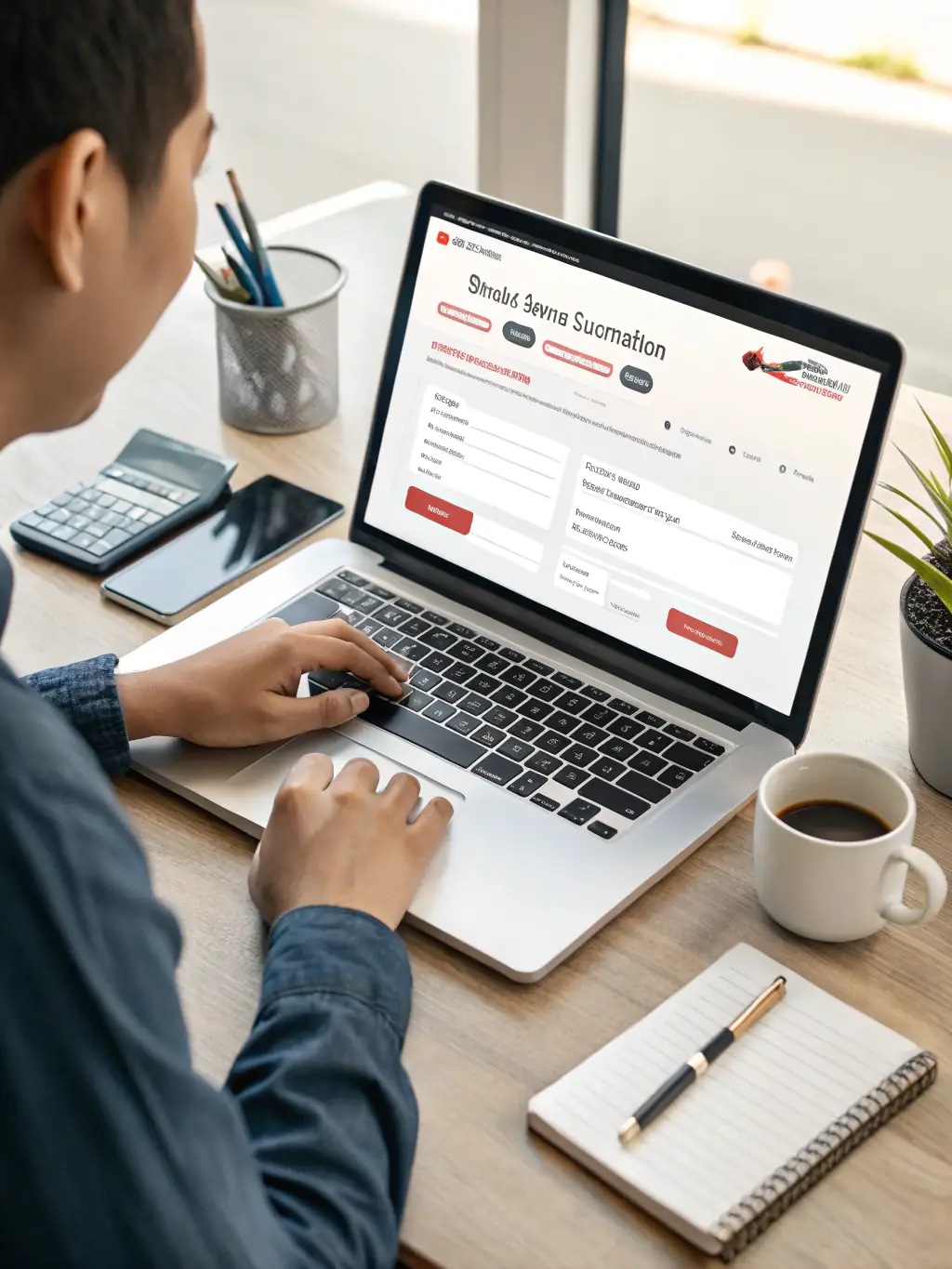 A graphic illustrating a seamless online booking process for automotive repair services through the Kiss My Ride platform.